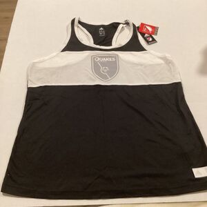 NWT Womans Adidas XL San Jose Quakes Tank Top Black And White